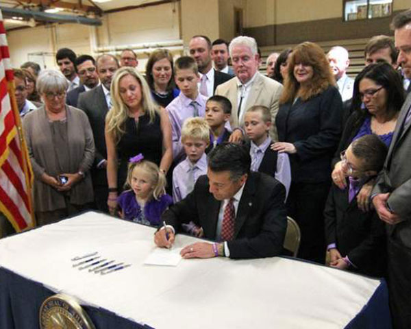 Nevada State Anti-bullying Law Signing